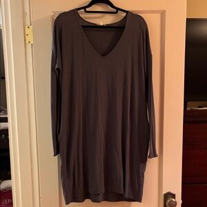 Wilfred Charcoal Long Sleeve Dress